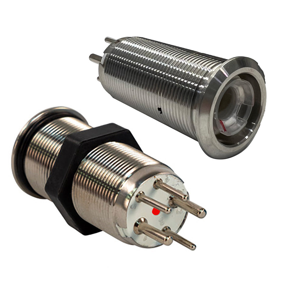 Bluewater 19mm Inrush Push Button Switch OffOn BlueRed LED Switch Body Only 90571113