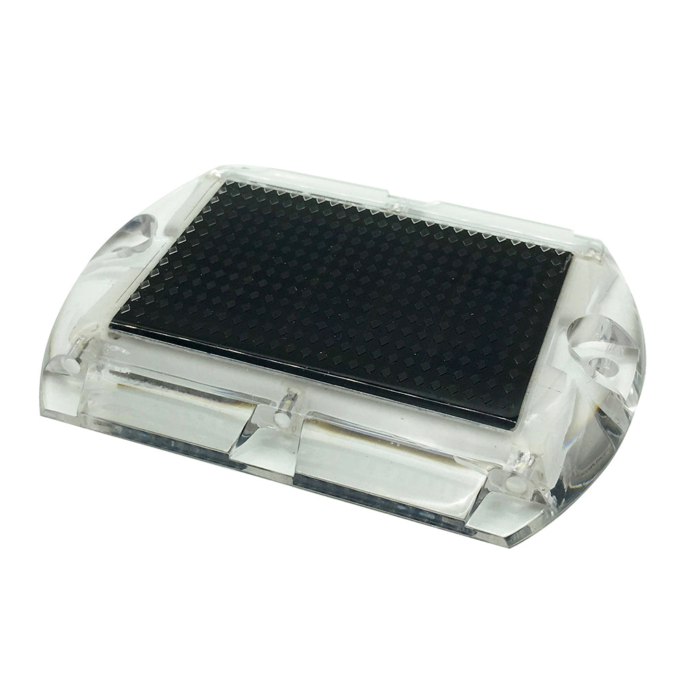 Hydro Glow 35 x 45 Rectangular LED Ultra Thin Solar Pathway Dock Light 2000K Amber S1A