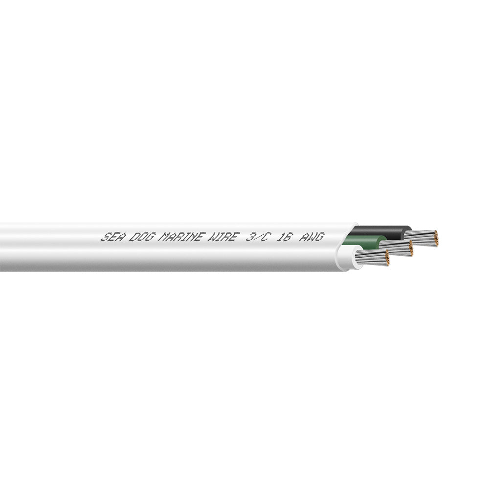 SeaDog 163 AWG Flat Triplex Wire WhiteGreenBlack 500 8016307