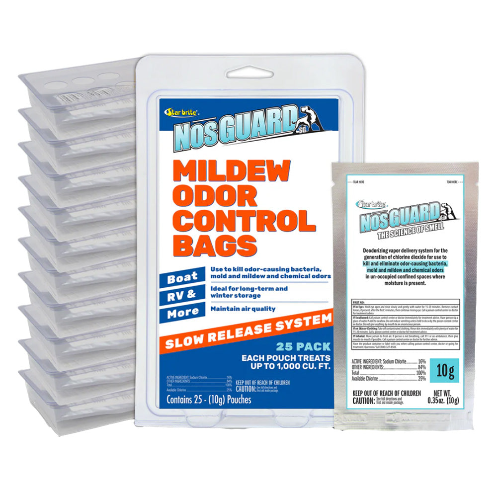 Star Brite NosGUARD Mildew Odor Control Bags Slow Release System 25Pack 89924