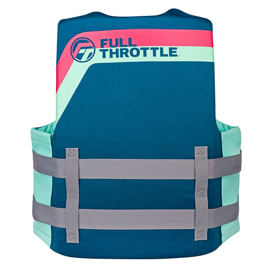 Full Throttle Adult RapidDry Life Jacket SM Aqua 14210050503027