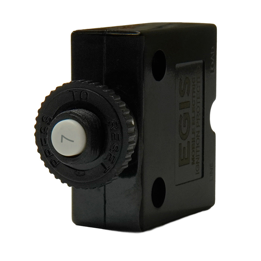 Egis 7A Push Button Panel Mount Circuit Breaker Spade Terminal 471107