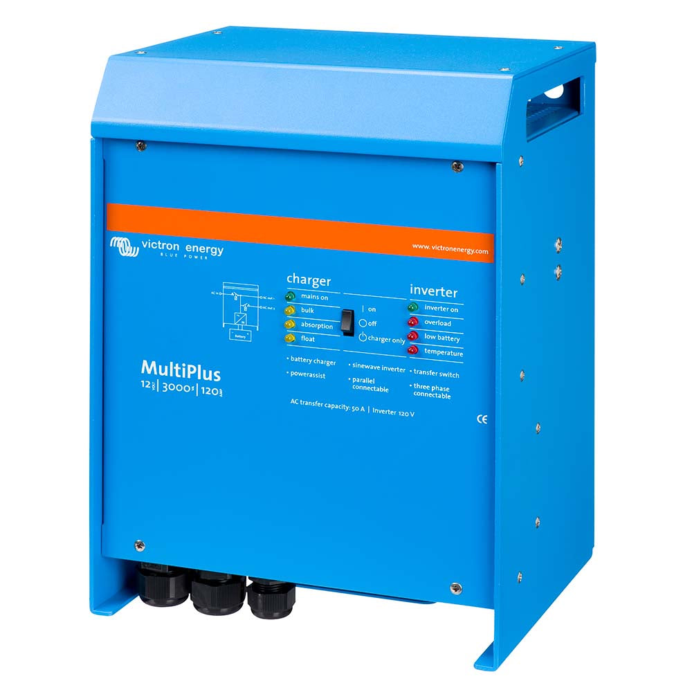 Victron MultiPlus InverterCharger 12 VDC 3000W 120vAC w120AMP Battery Charger 50AMP Transfer Switch PMP123021102