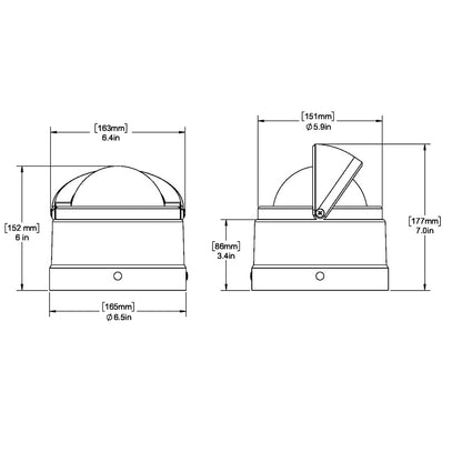 Ritchie DNB200 Navigator Compass  Binnacle Mount  Black DNB200