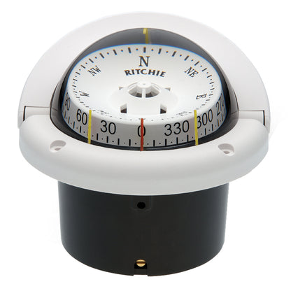 Ritchie HF743W Helmsman Compass  Flush Mount  White HF743W