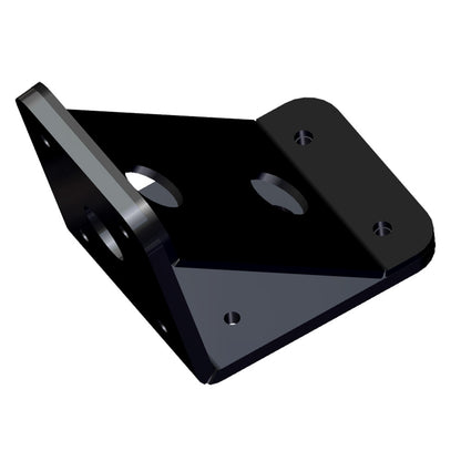 Power-Pole Deck Mount - 0" Setback - 6" Rise - Black [PKB-D-0-4-U-BK]