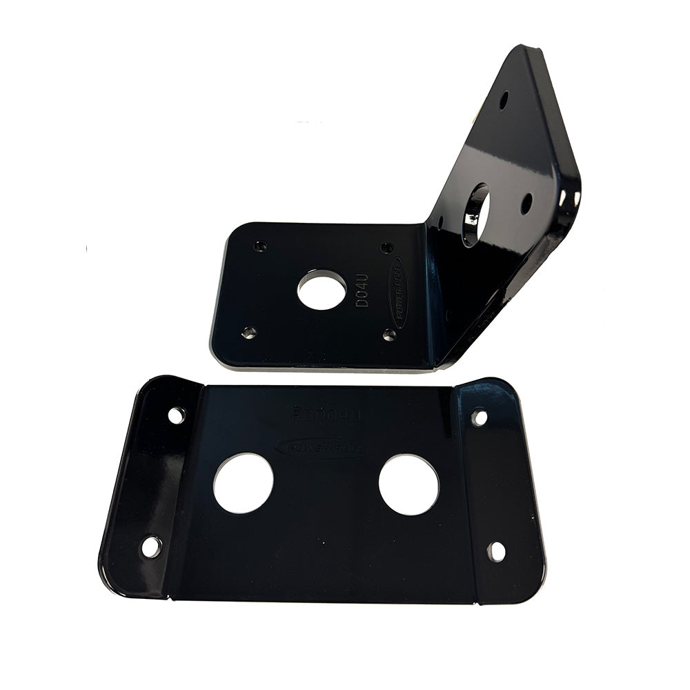 Power-Pole Deck Mount - 0" Setback - 6" Rise - Black [PKB-D-0-4-U-BK]