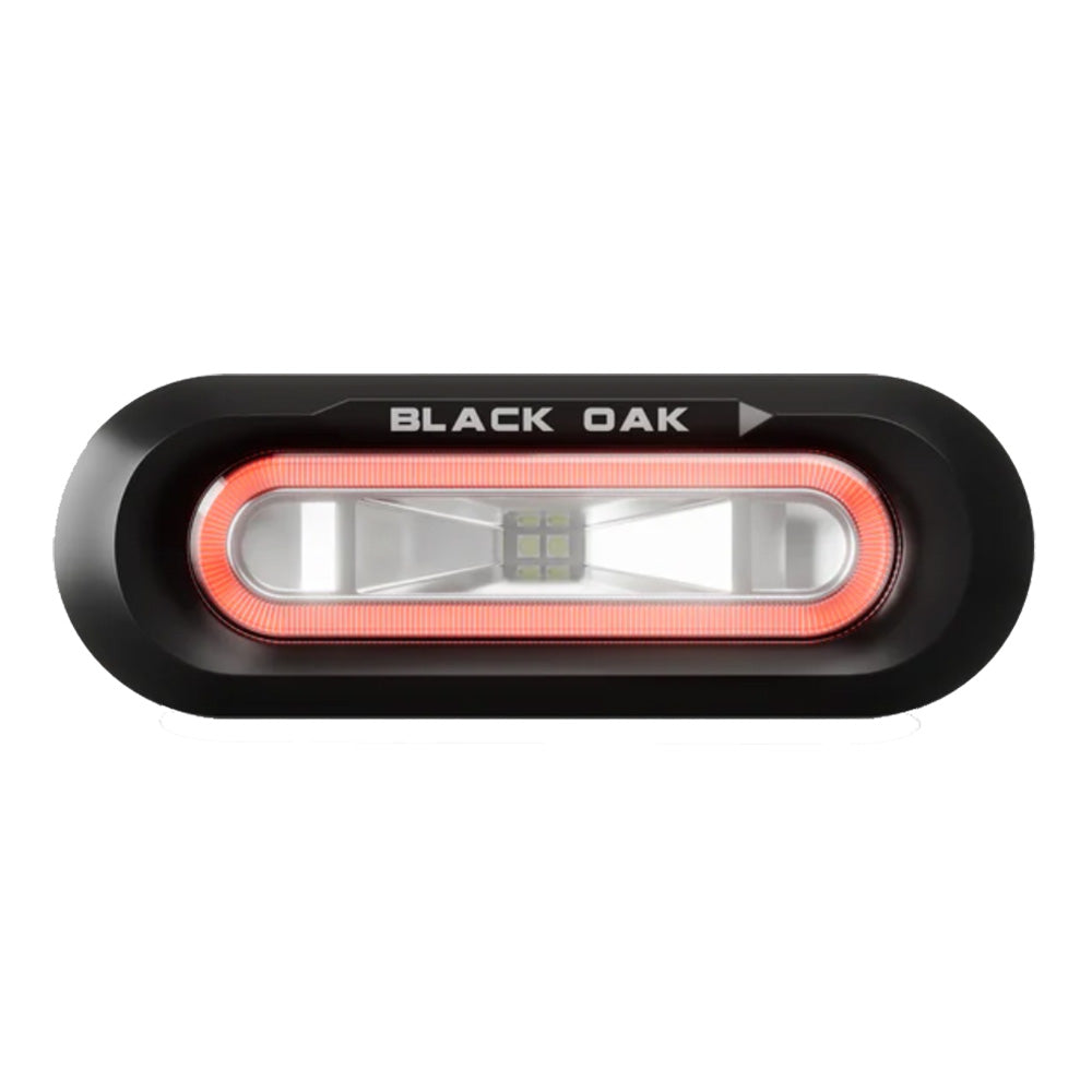 Black Oak Low Pro Flush - Black Housing - Red LED [LPS-FR]