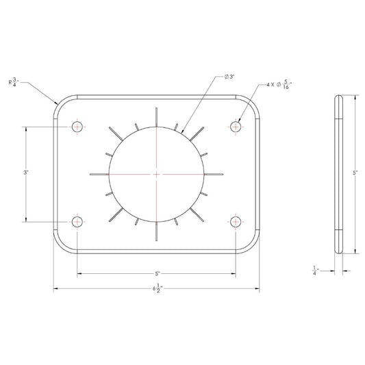 TACO Grand Slam 300 Universal Backing Plate f/GS-300  GS-390 - Pair [BP-0300BSY-1]