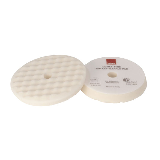 RUPES Velcro Waffle Ultra-Fine Polishing Foam Pad f/Rotary Polishers 90mm - White [9.WF90S]