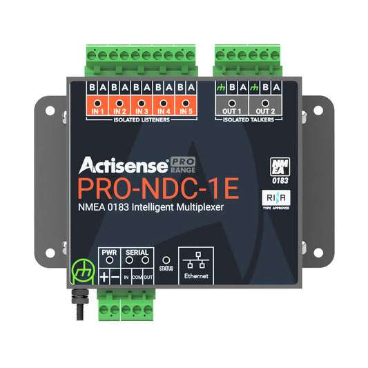 Actisense Pro NMEA 0183 Multiplexer  5 Inputs  2 ISODrive Outputs Ethernet  Serial Connections PRONDC1E