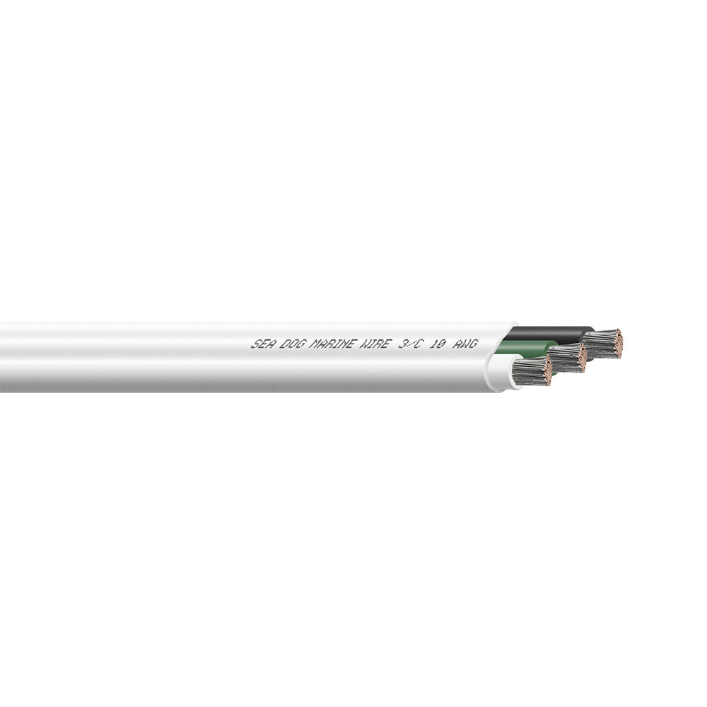 SeaDog 103 AWG Flat Triplex Wire  WhiteGreenBlack  500 8010307
