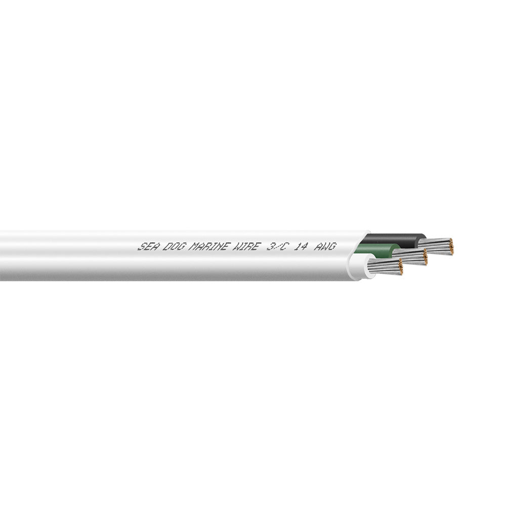 SeaDog 143 AWG Flat Triplex Wire  WhiteGreenBlack  250 8014304