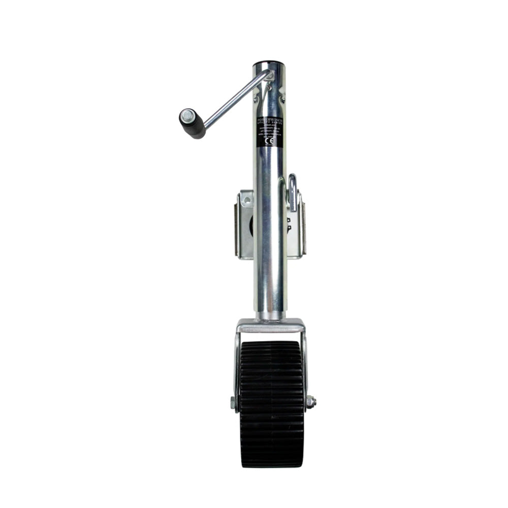 Powerwinch Utility Series Jack  1500lb BoltOn Single Wheel Wide Zinc 21500J1500B1WZR
