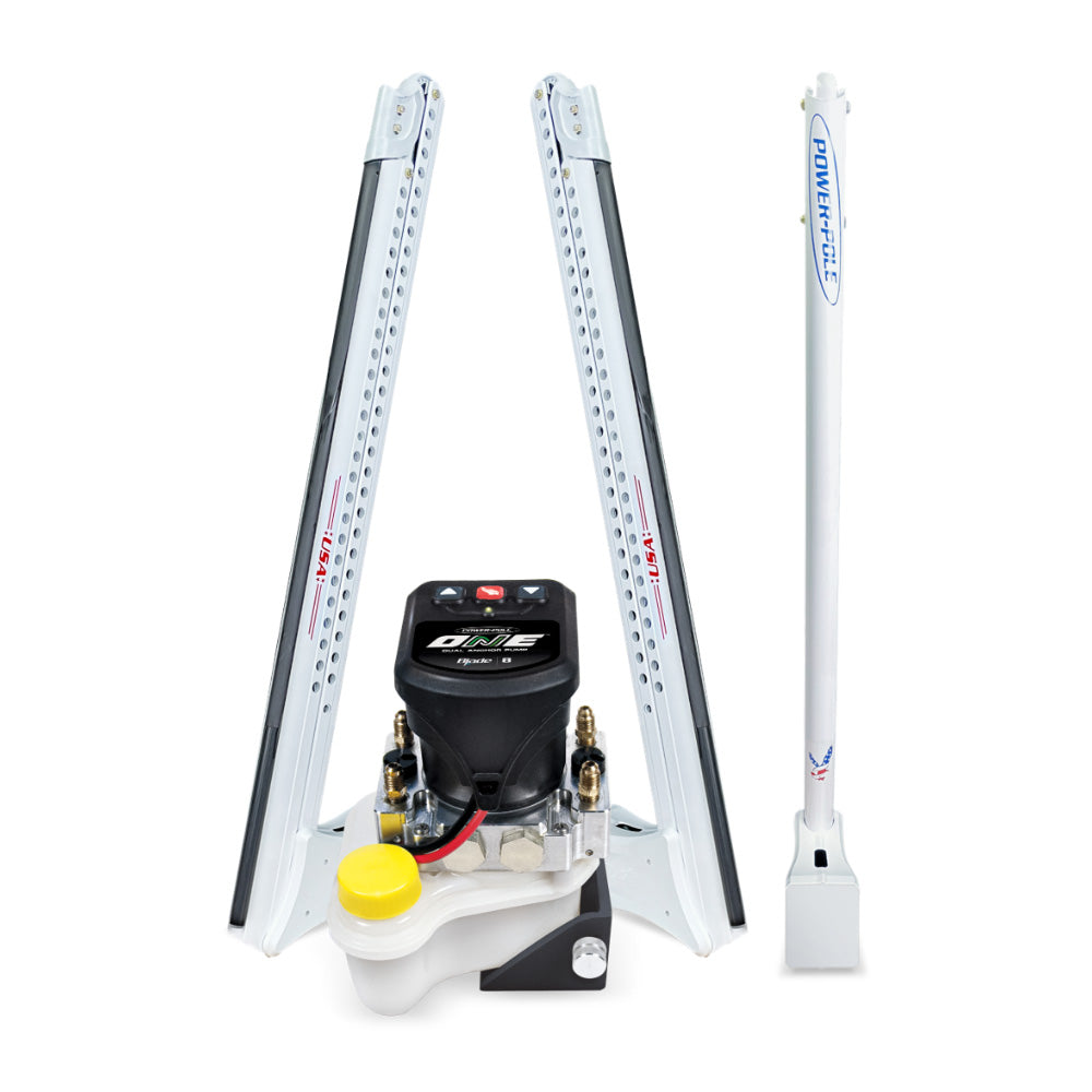 PowerPole Blade ONE Pump BLS Shallow Water Anchor System  10  Dual Blade  USA Themed Color PP2BLS10250E