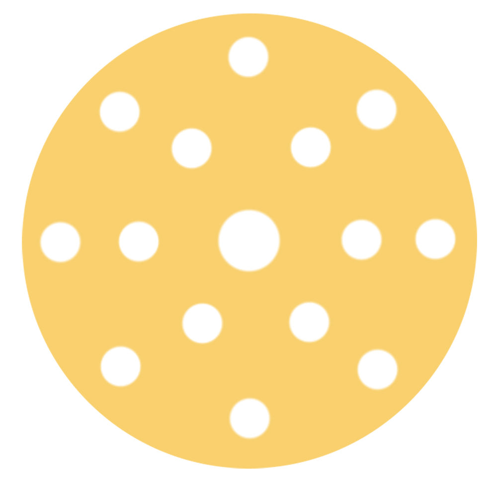 RUPES MULTIPURPOSE Paper Abrasive Discs 150mm 6  15 Holes  P80 Grit Box of 50pcs 945PD080