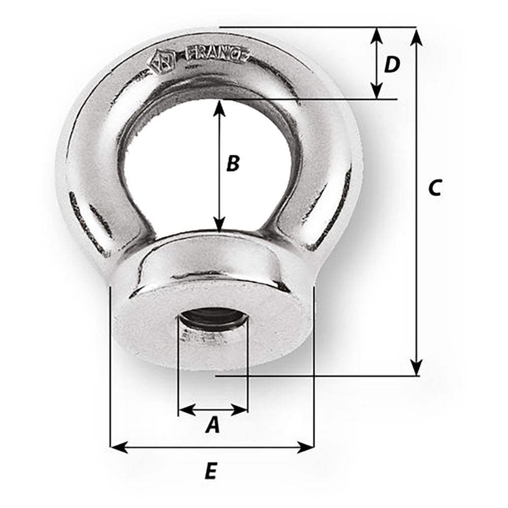 Wichard 1/2 Eye Nut - 1-1/16" Diameter [6361W]