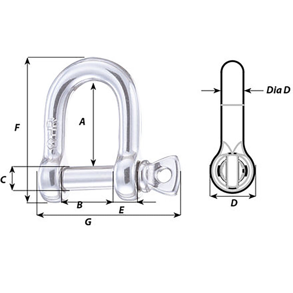 Wichard HR D Shackle - Diameter 15/64" [11203W]