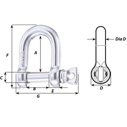 Wichard HR D Shackle - Diameter 15/64" [11203W]