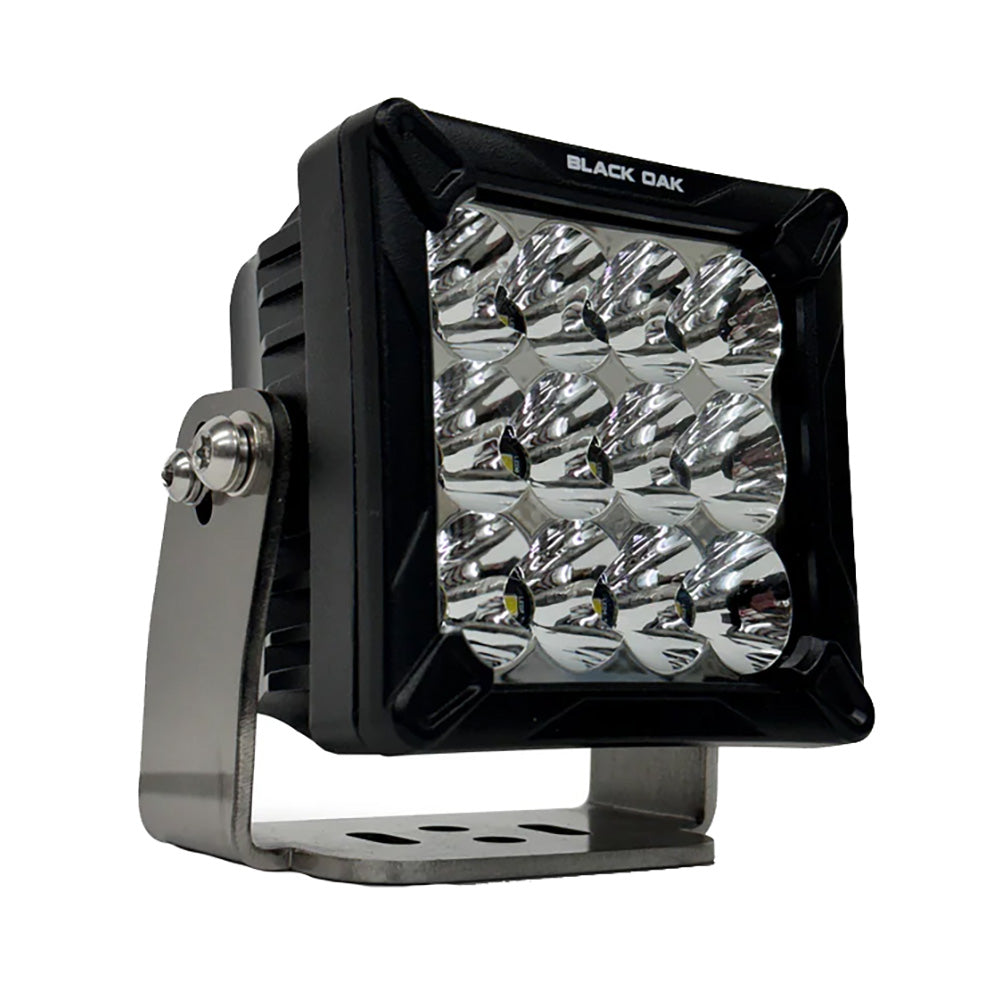 Black Oak 4" LED Pod Light - Black Housing - Bracket Mount - 120W - Combo Beam [4C-POD]